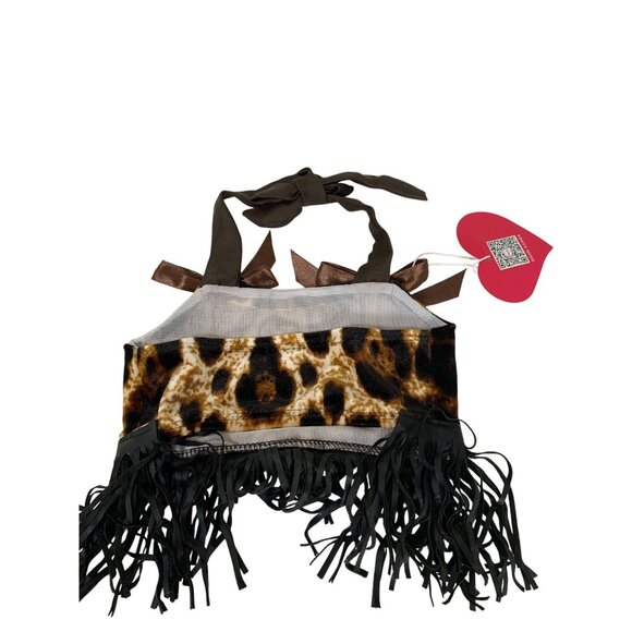 New Mile Duy Halter Top Shirt Girls Infant Baby size 0 3 months animal Print Bro - Picture 2 of 2